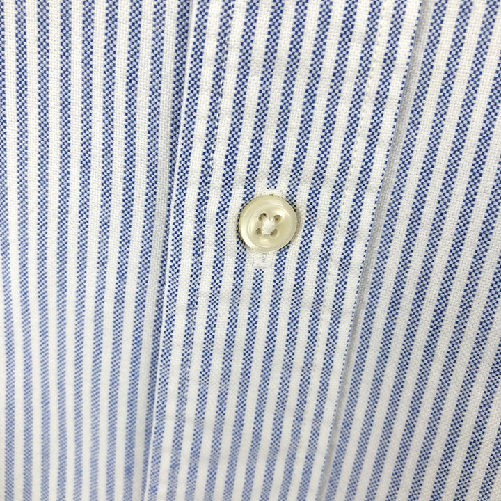 Ralph Lauren long sleeve button down striped shirt, men's XL size cotton white type Vintage Second Hand