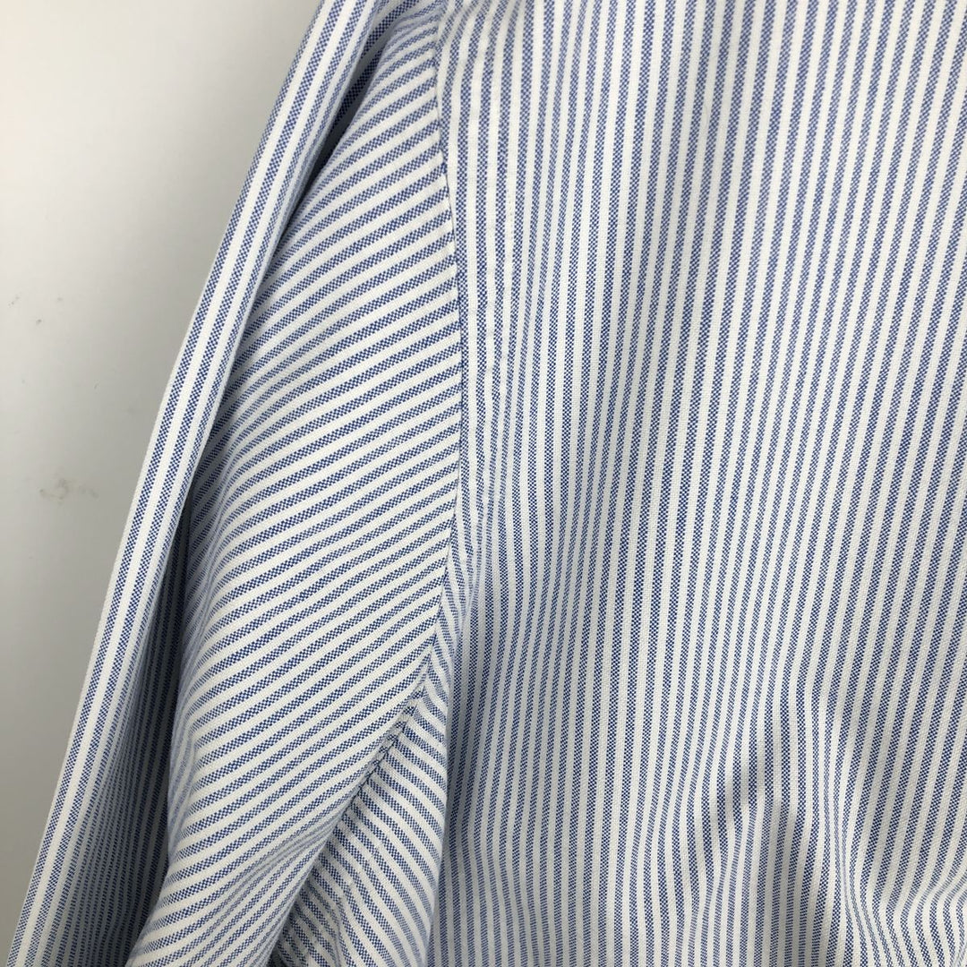 Ralph Lauren long sleeve button down striped shirt, men's XL size cotton white type Vintage Second Hand