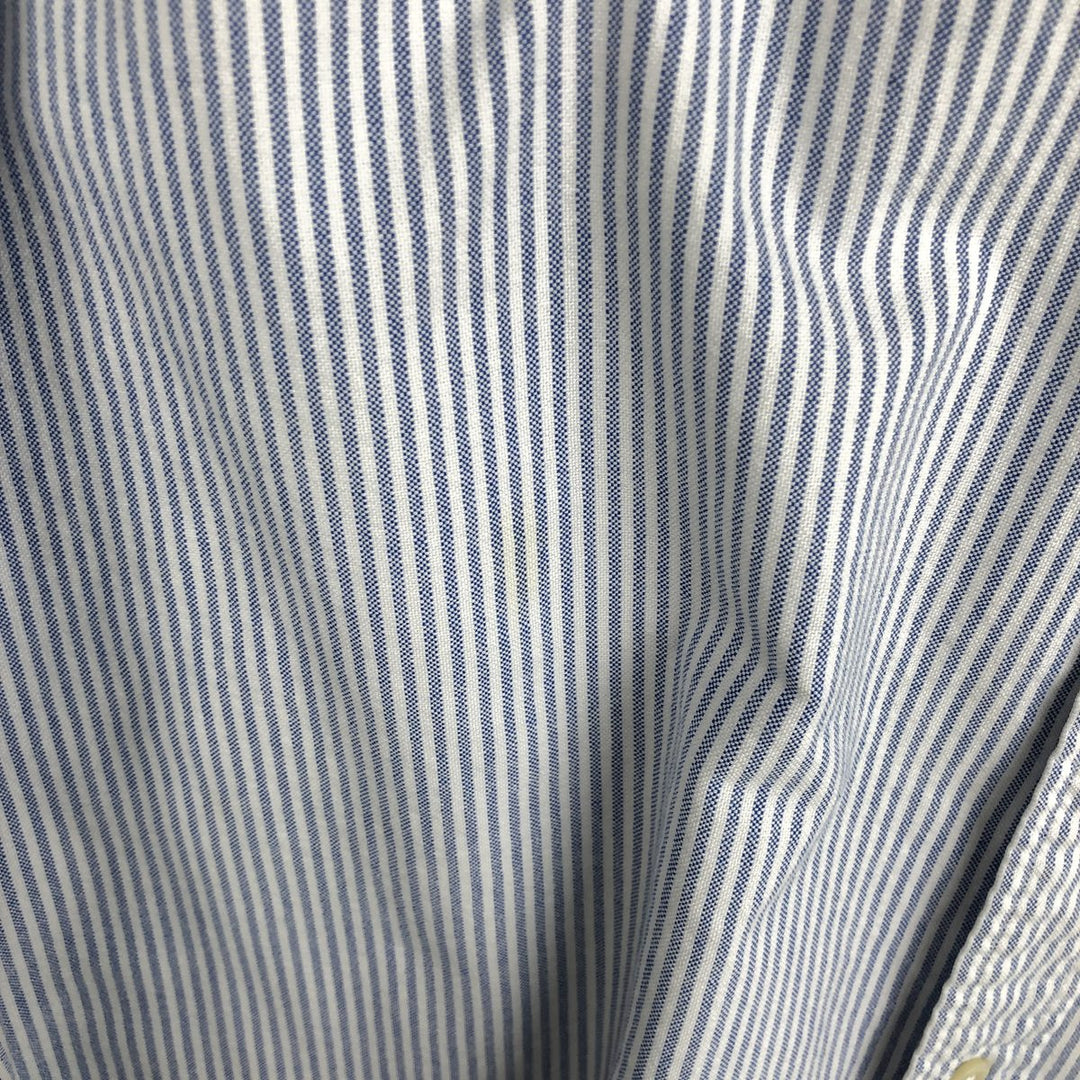 Ralph Lauren long sleeve button down striped shirt, men's XL size cotton white type Vintage Second Hand