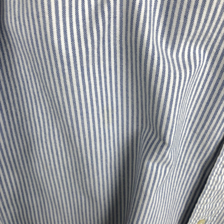 Ralph Lauren long sleeve button down striped shirt, men's XL size cotton white type Vintage Second Hand