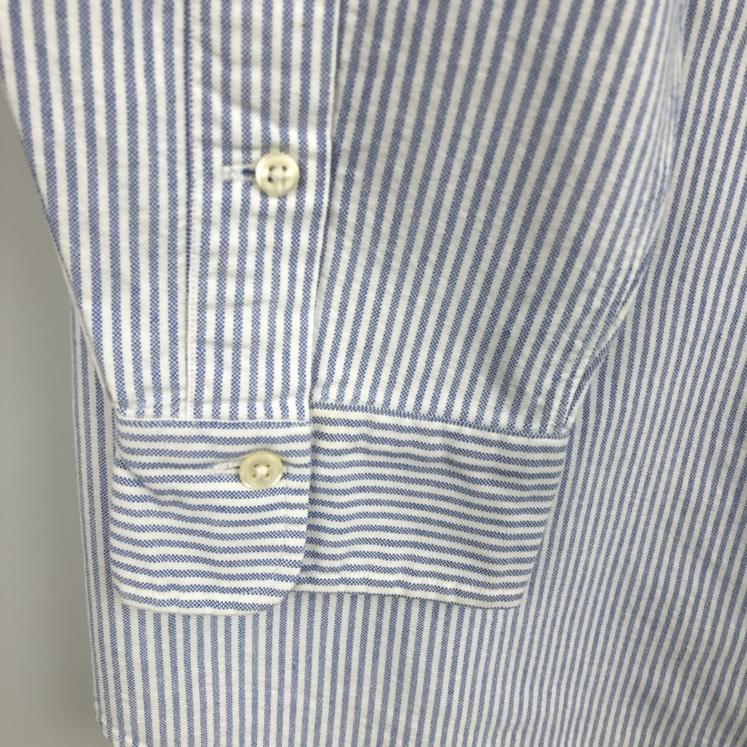 Ralph Lauren long sleeve button down striped shirt, men's XL size cotton white type Vintage Second Hand