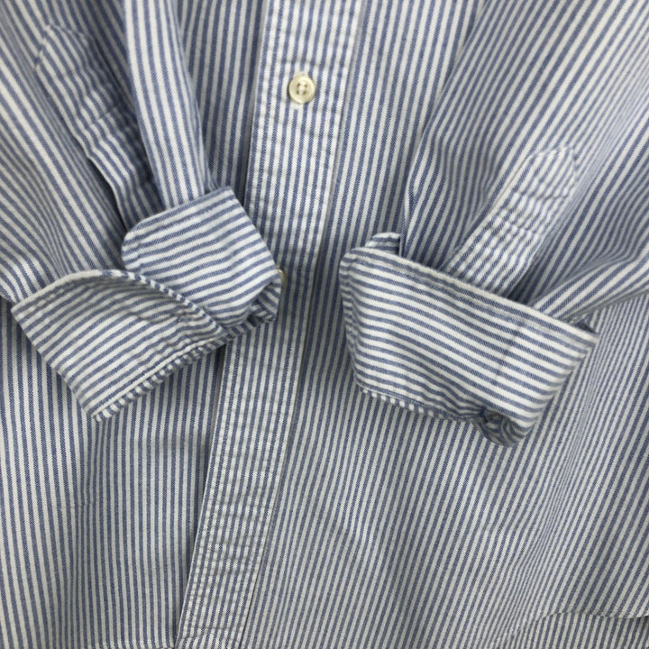 Ralph Lauren long sleeve button down striped shirt, men's XL size cotton white type Vintage Second Hand