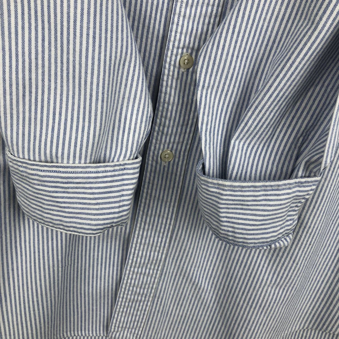 Ralph Lauren long sleeve button down striped shirt, men's XL size cotton white type Vintage Second Hand