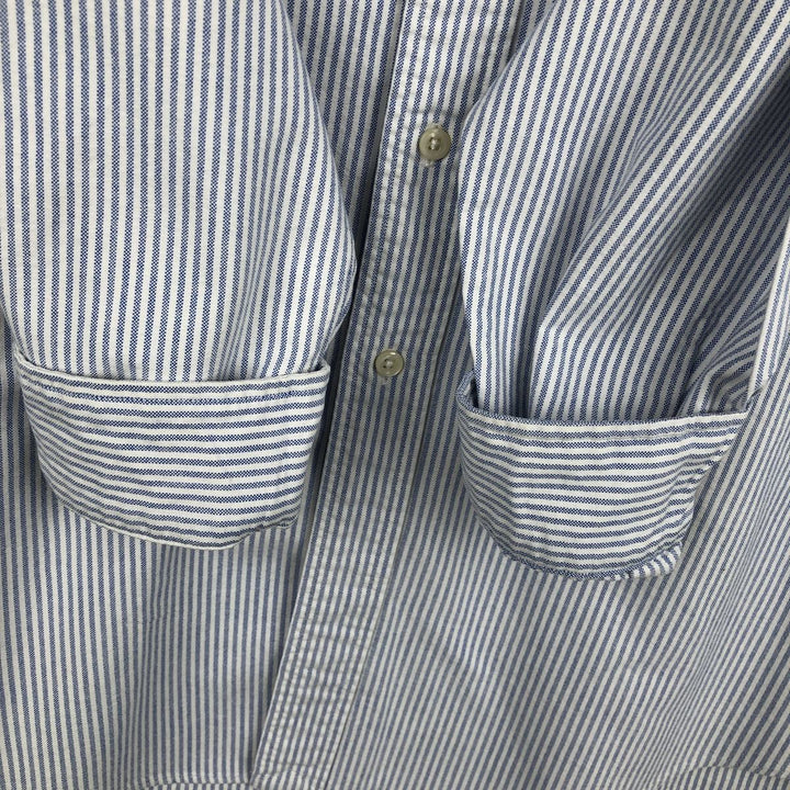 Ralph Lauren long sleeve button down striped shirt, men's XL size cotton white type Vintage Second Hand