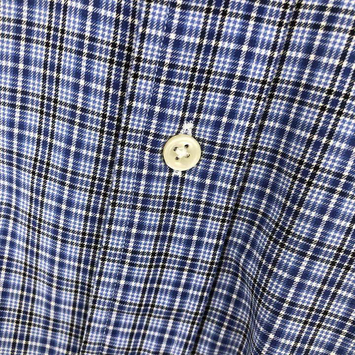 Ralph Lauren Classic Fit Long Sleeve Button Down Check Shirt Men's XL cotton blue type Vintage Second Hand