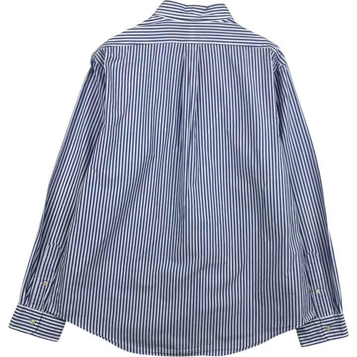 Ralph Lauren CUSTOM FIT long sleeve button down striped shirt men's XL size cotton white type Vintage Second Hand