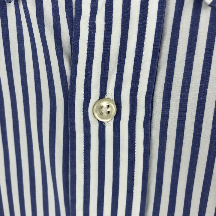 Ralph Lauren CUSTOM FIT long sleeve button down striped shirt men's XL size cotton white type Vintage Second Hand
