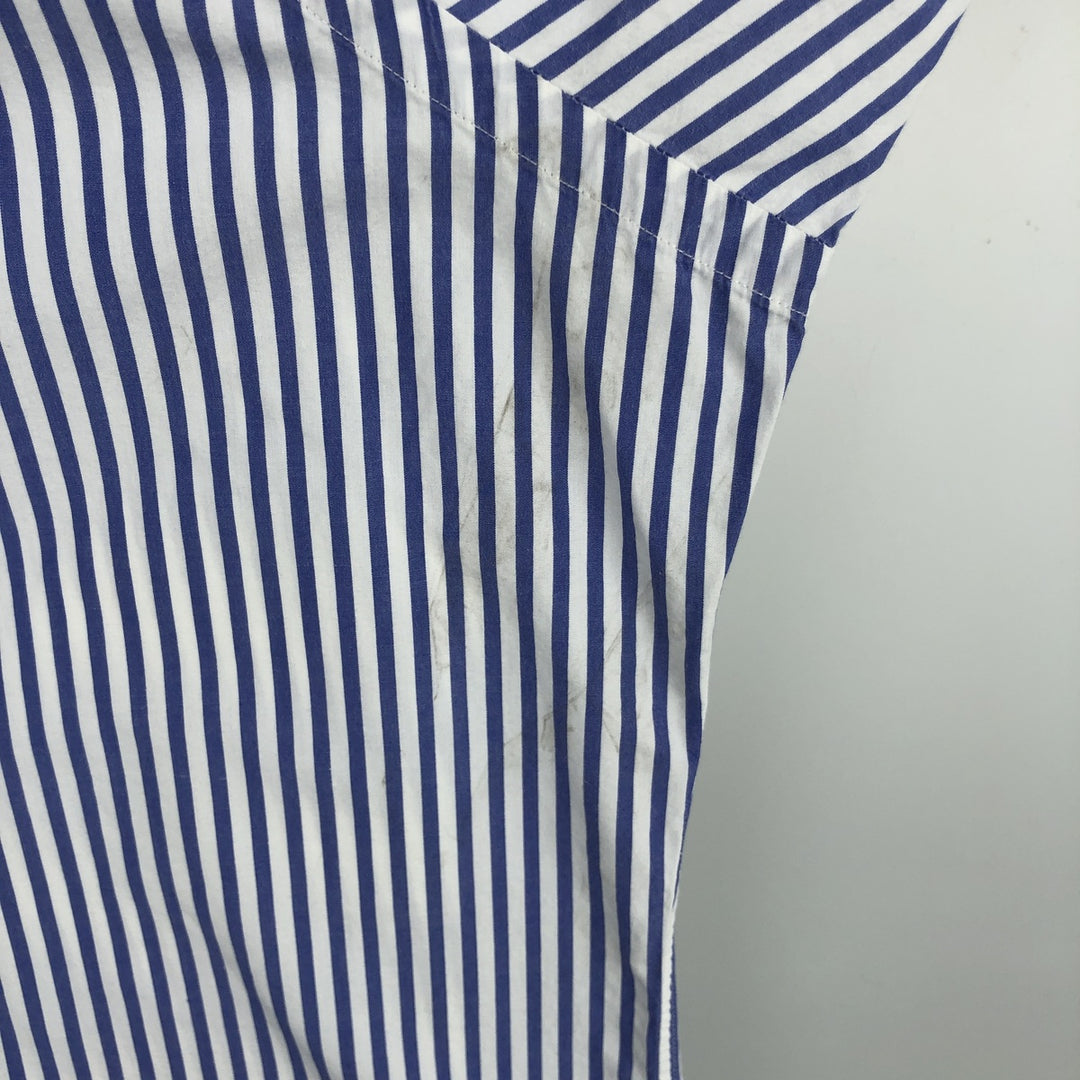 Ralph Lauren CUSTOM FIT long sleeve button down striped shirt men's XL size cotton white type Vintage Second Hand