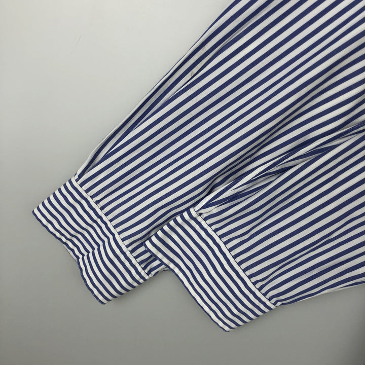 Ralph Lauren CUSTOM FIT long sleeve button down striped shirt men's XL size cotton white type Vintage Second Hand