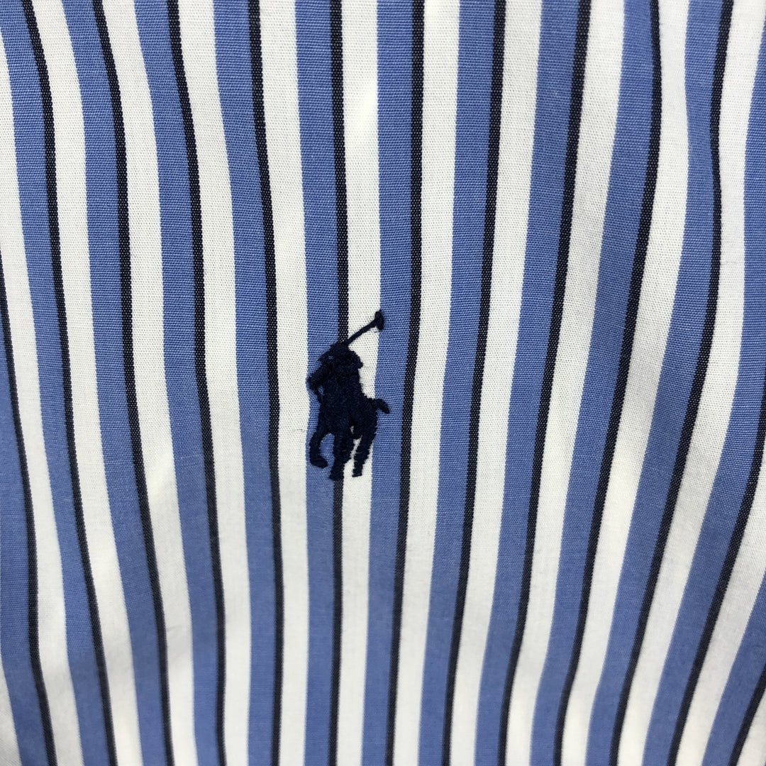 Ralph Lauren YARMOUTH Long Sleeve Button-Down Striped Shirt, Men's XL cotton white type Vintage Second Hand