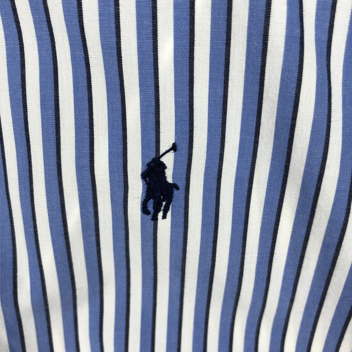 Ralph Lauren YARMOUTH Long Sleeve Button-Down Striped Shirt, Men's XL cotton white type Vintage Second Hand