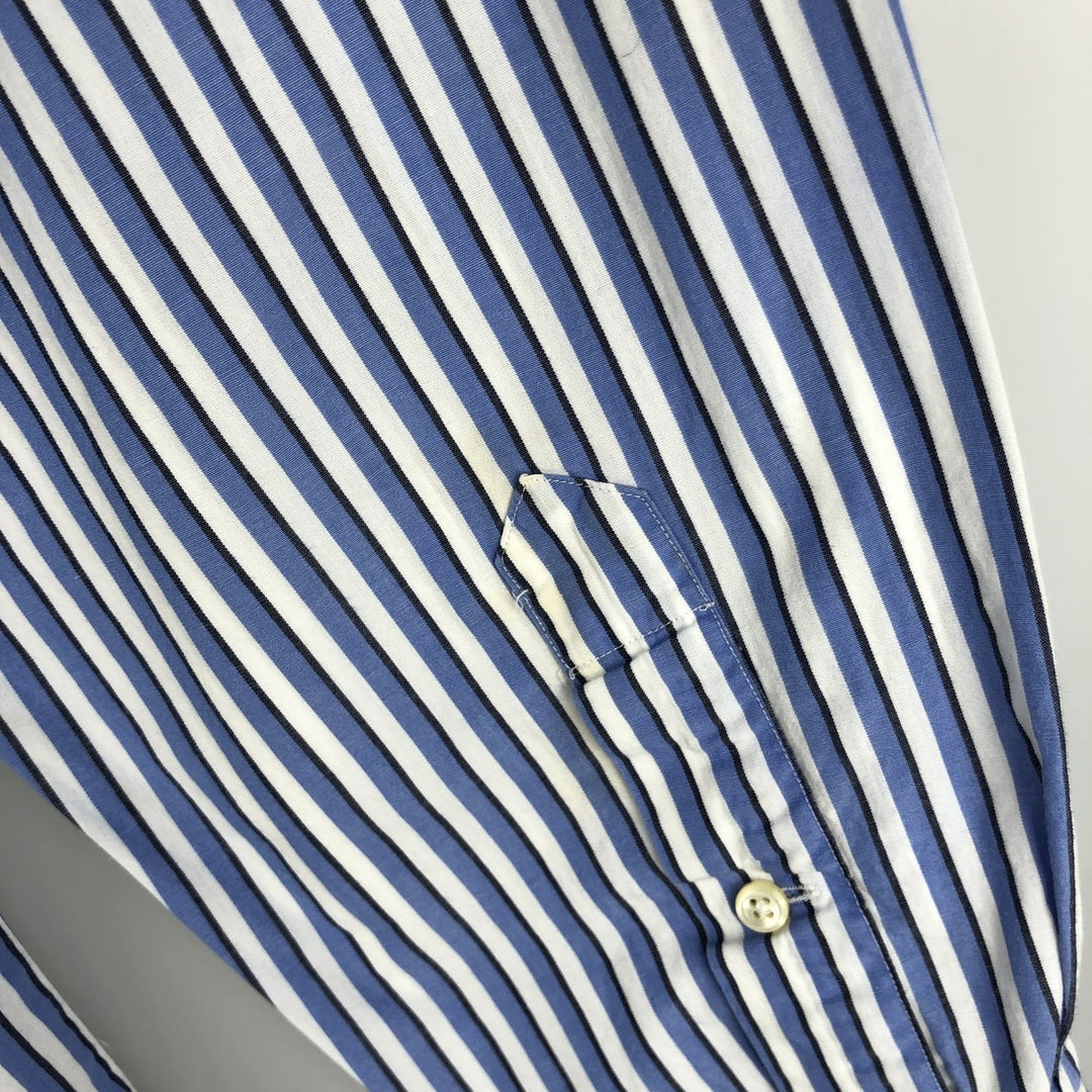 Ralph Lauren YARMOUTH Long Sleeve Button-Down Striped Shirt, Men's XL cotton white type Vintage Second Hand