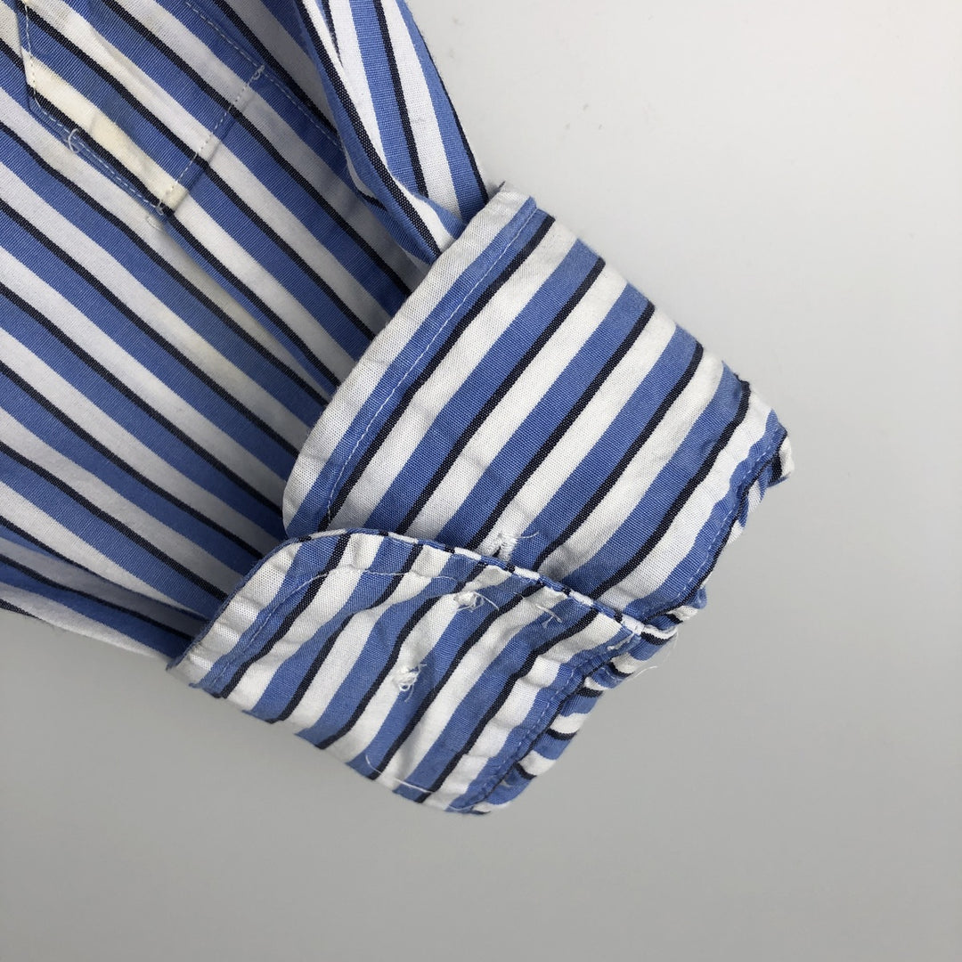 Ralph Lauren YARMOUTH Long Sleeve Button-Down Striped Shirt, Men's XL cotton white type Vintage Second Hand