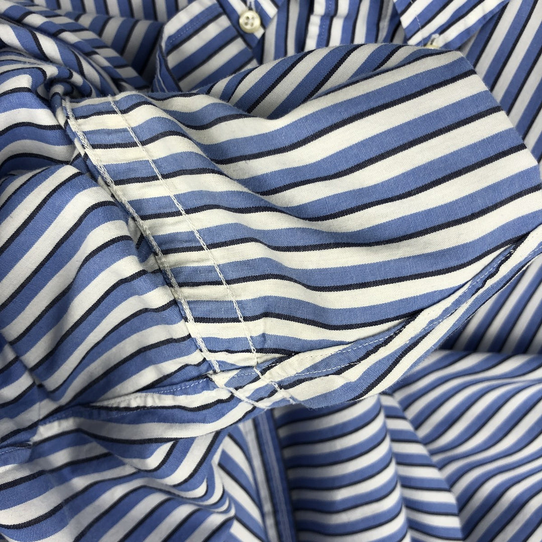 Ralph Lauren YARMOUTH Long Sleeve Button-Down Striped Shirt, Men's XL cotton white type Vintage Second Hand