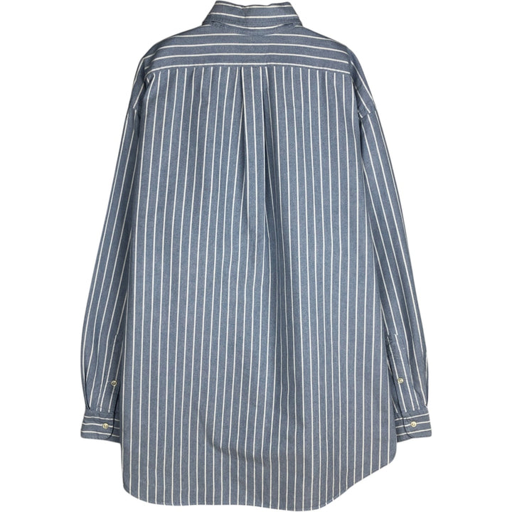 Ralph Lauren BLAKE long sleeve button-down striped shirt, men's size XL cotton Blue type light blue Vintage Second Hand
