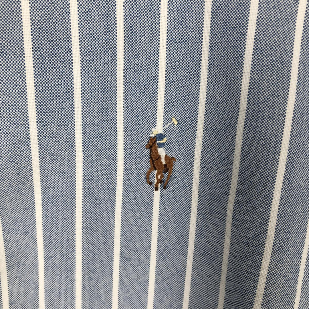 Ralph Lauren BLAKE long sleeve button-down striped shirt, men's size XL cotton Blue type light blue Vintage Second Hand
