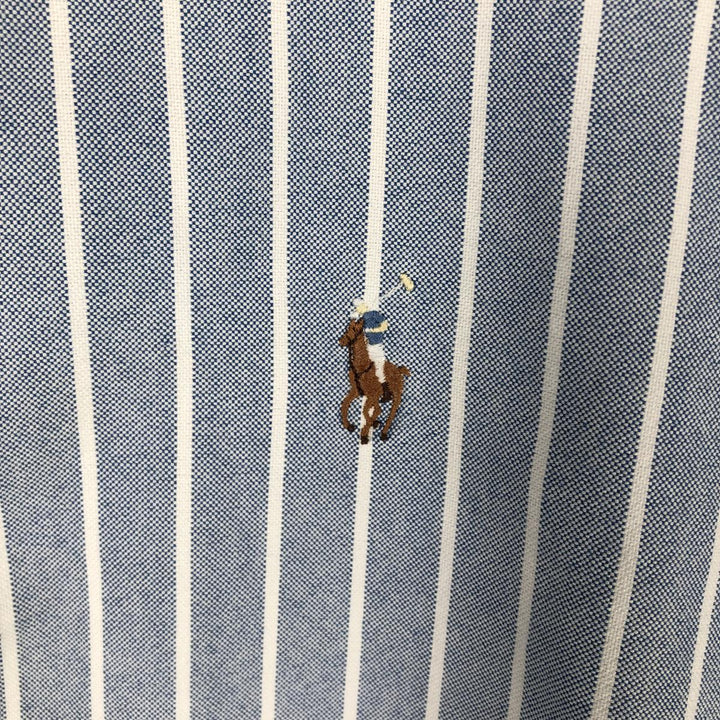 Ralph Lauren BLAKE long sleeve button-down striped shirt, men's size XL cotton Blue type light blue Vintage Second Hand