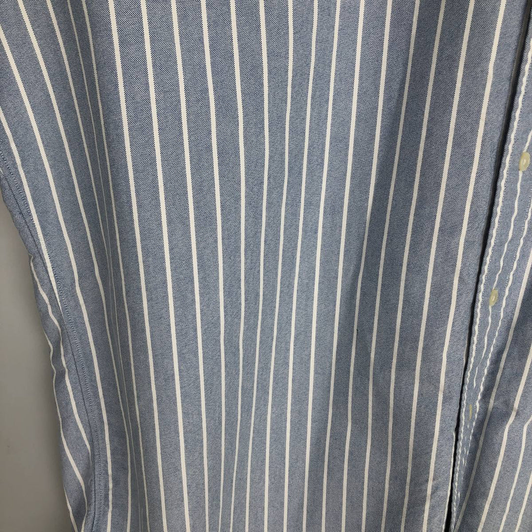 Ralph Lauren BLAKE long sleeve button-down striped shirt, men's size XL cotton Blue type light blue Vintage Second Hand