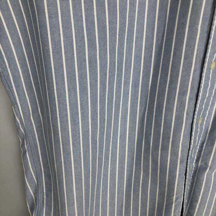 Ralph Lauren BLAKE long sleeve button-down striped shirt, men's size XL cotton Blue type light blue Vintage Second Hand