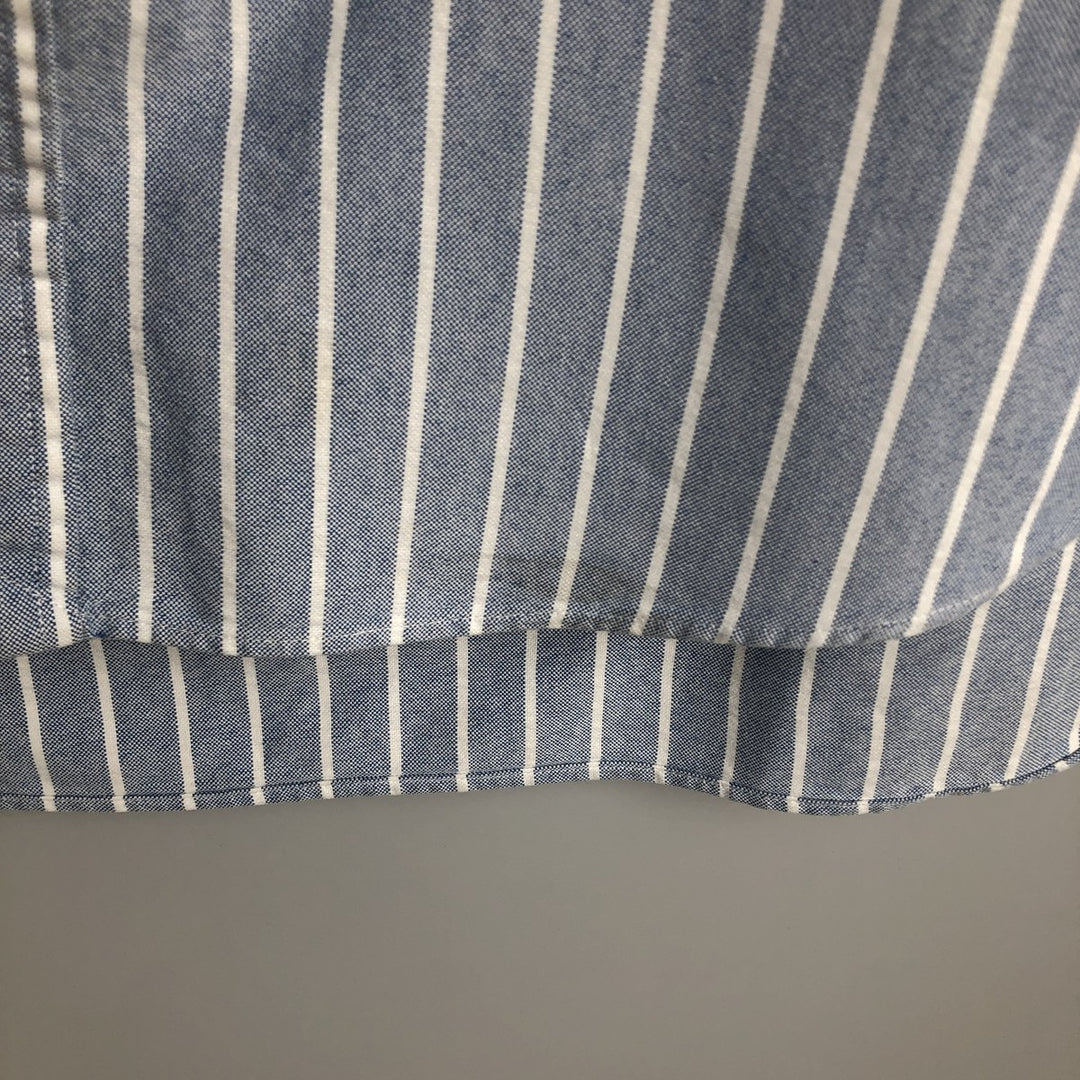 Ralph Lauren BLAKE long sleeve button-down striped shirt, men's size XL cotton Blue type light blue Vintage Second Hand