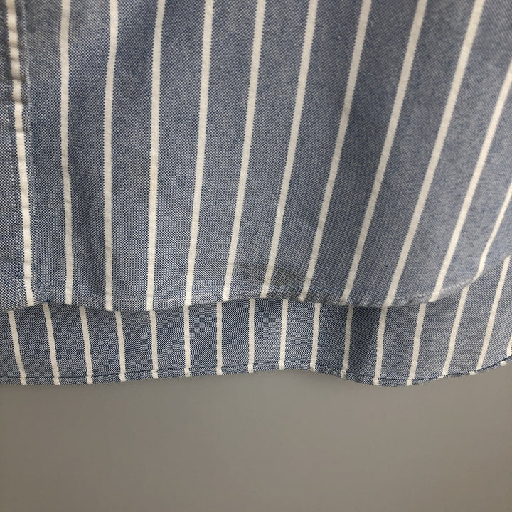 Ralph Lauren BLAKE long sleeve button-down striped shirt, men's size XL cotton Blue type light blue Vintage Second Hand