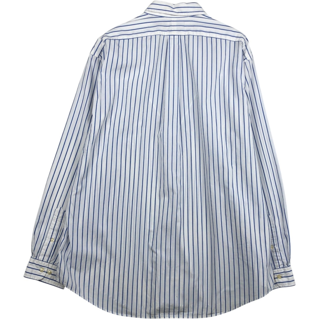 Ralph Lauren YARMOUTH Long Sleeve Button-Down Striped Shirt, Men's XL cotton white type Vintage Second Hand