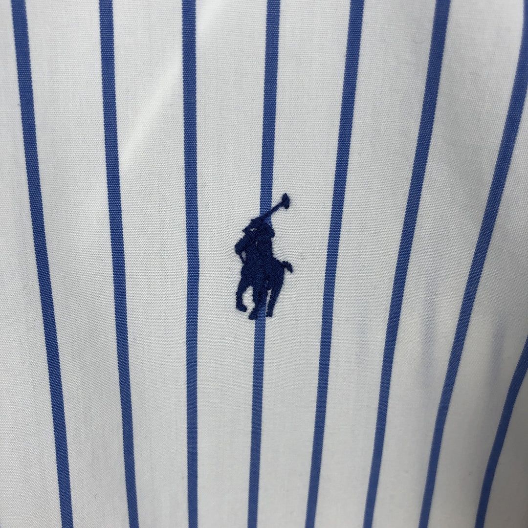 Ralph Lauren YARMOUTH Long Sleeve Button-Down Striped Shirt, Men's XL cotton white type Vintage Second Hand
