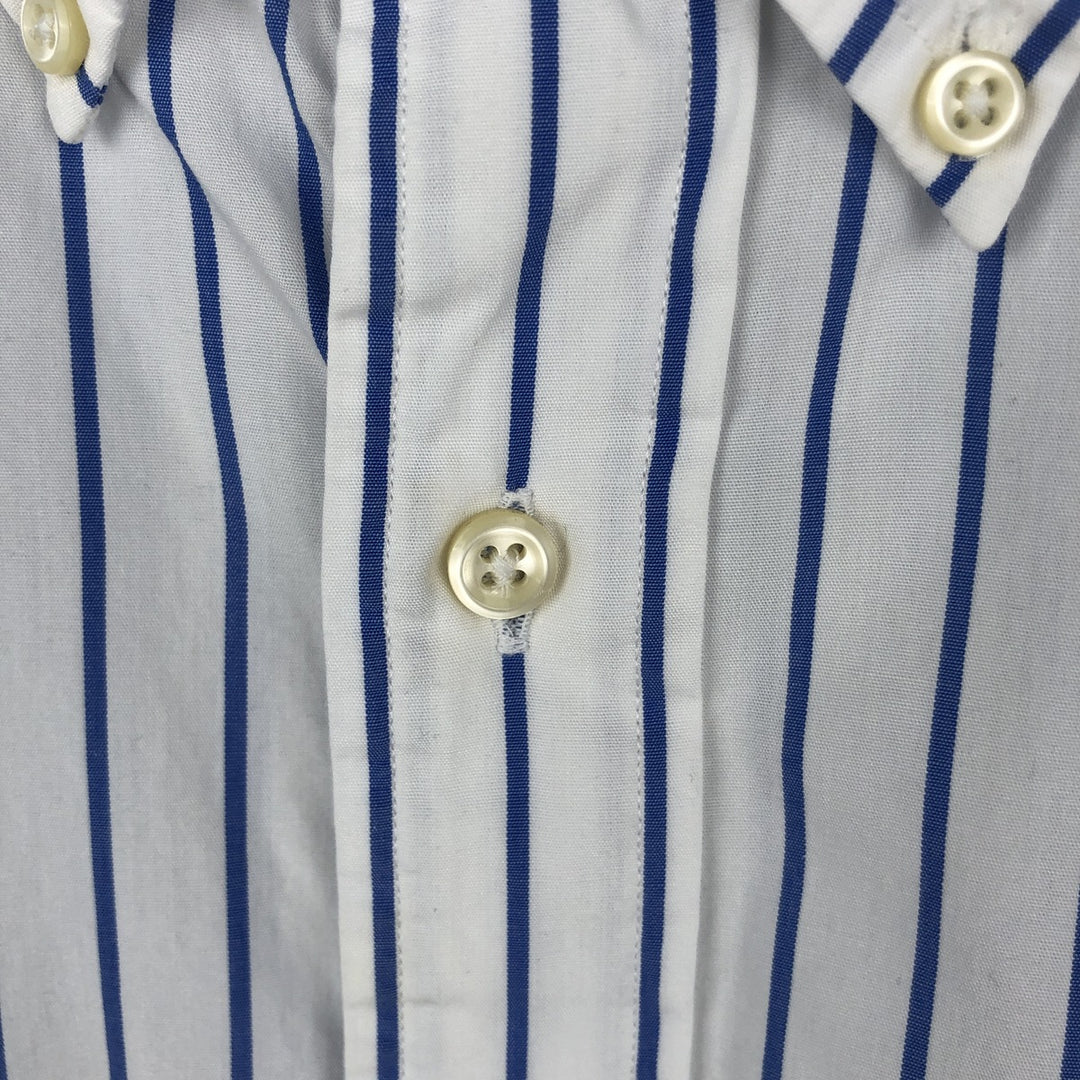 Ralph Lauren YARMOUTH Long Sleeve Button-Down Striped Shirt, Men's XL cotton white type Vintage Second Hand