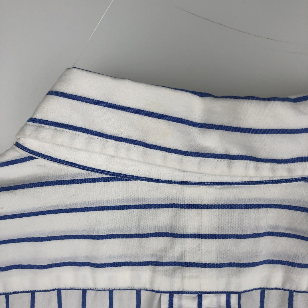 Ralph Lauren YARMOUTH Long Sleeve Button-Down Striped Shirt, Men's XL cotton white type Vintage Second Hand