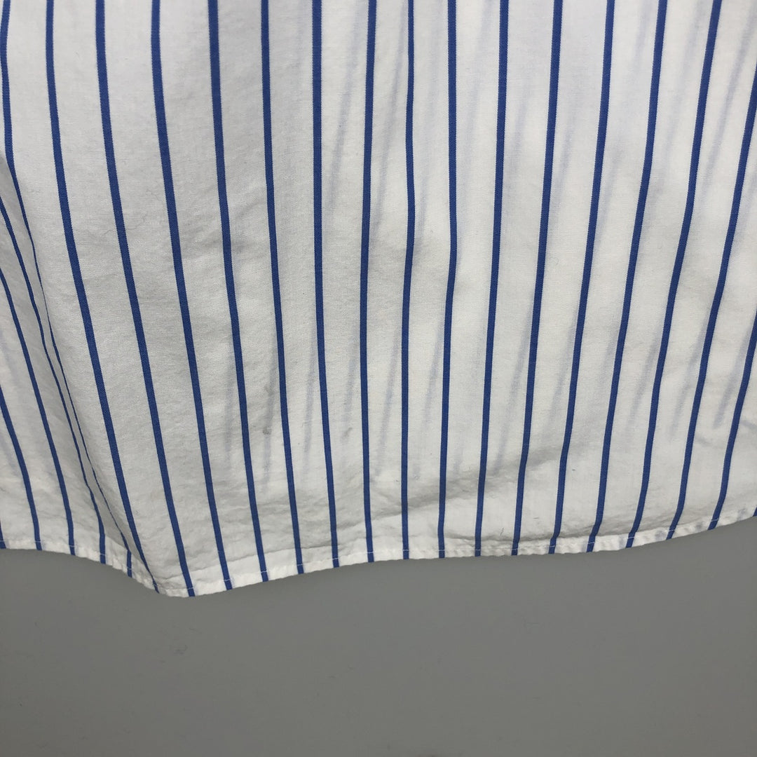 Ralph Lauren YARMOUTH Long Sleeve Button-Down Striped Shirt, Men's XL cotton white type Vintage Second Hand