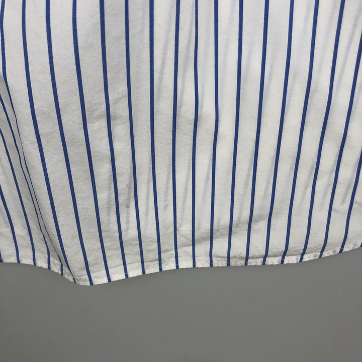 Ralph Lauren YARMOUTH Long Sleeve Button-Down Striped Shirt, Men's XL cotton white type Vintage Second Hand
