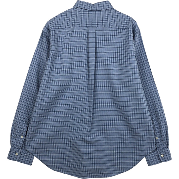 Ralph Lauren Classic Fit Long Sleeve Button Down Check Shirt Men's XL cotton Blue type light blue Vintage Second Hand