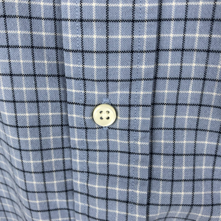 Ralph Lauren Classic Fit Long Sleeve Button Down Check Shirt Men's XL cotton Blue type light blue Vintage Second Hand