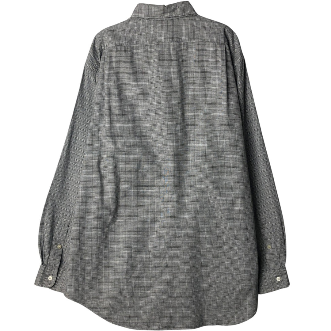 Ralph Lauren POLO GOLF LOFTING Long-Sleeve Cotton Check Shirt, Men's Size L (approx.) cotton gray type Vintage Second Hand