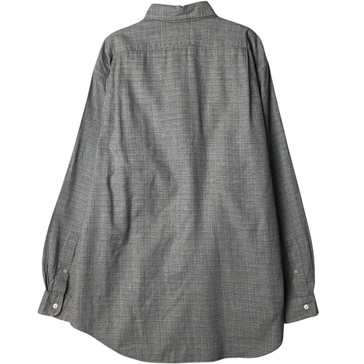 Ralph Lauren POLO GOLF LOFTING Long-Sleeve Cotton Check Shirt, Men's Size L (approx.) cotton gray type Vintage Second Hand
