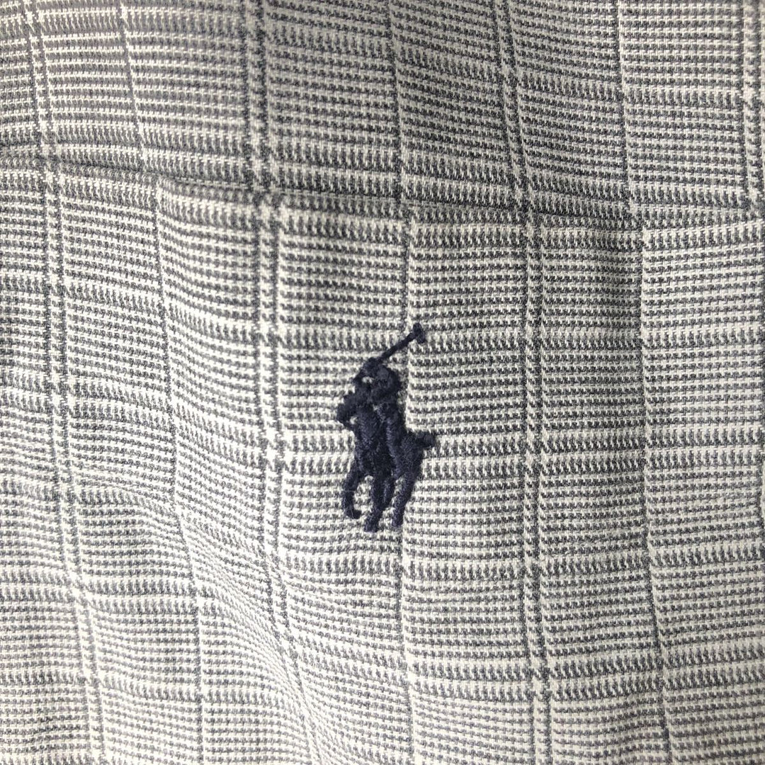 Ralph Lauren POLO GOLF LOFTING Long-Sleeve Cotton Check Shirt, Men's Size L (approx.) cotton gray type Vintage Second Hand