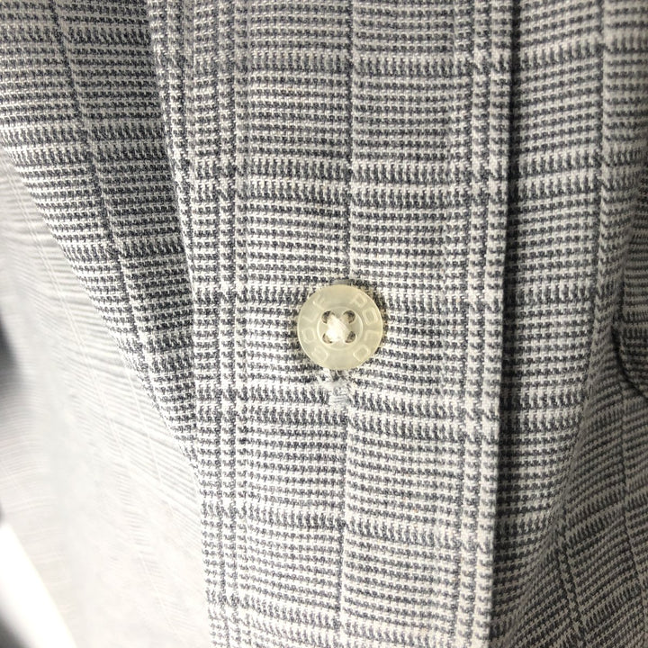 Ralph Lauren POLO GOLF LOFTING Long-Sleeve Cotton Check Shirt, Men's Size L (approx.) cotton gray type Vintage Second Hand
