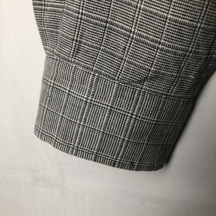 Ralph Lauren POLO GOLF LOFTING Long-Sleeve Cotton Check Shirt, Men's Size L (approx.) cotton gray type Vintage Second Hand