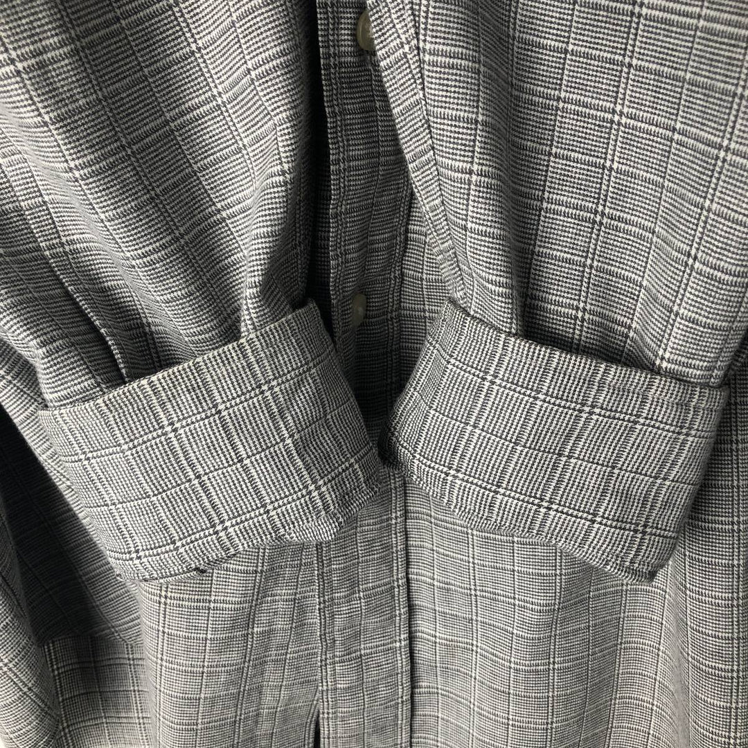 Ralph Lauren POLO GOLF LOFTING Long-Sleeve Cotton Check Shirt, Men's Size L (approx.) cotton gray type Vintage Second Hand