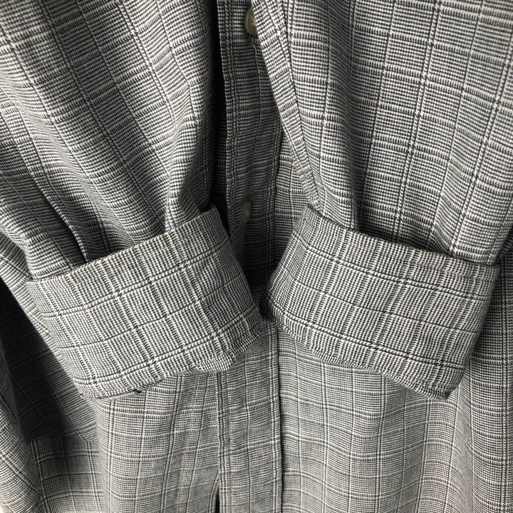 Ralph Lauren POLO GOLF LOFTING Long-Sleeve Cotton Check Shirt, Men's Size L (approx.) cotton gray type Vintage Second Hand