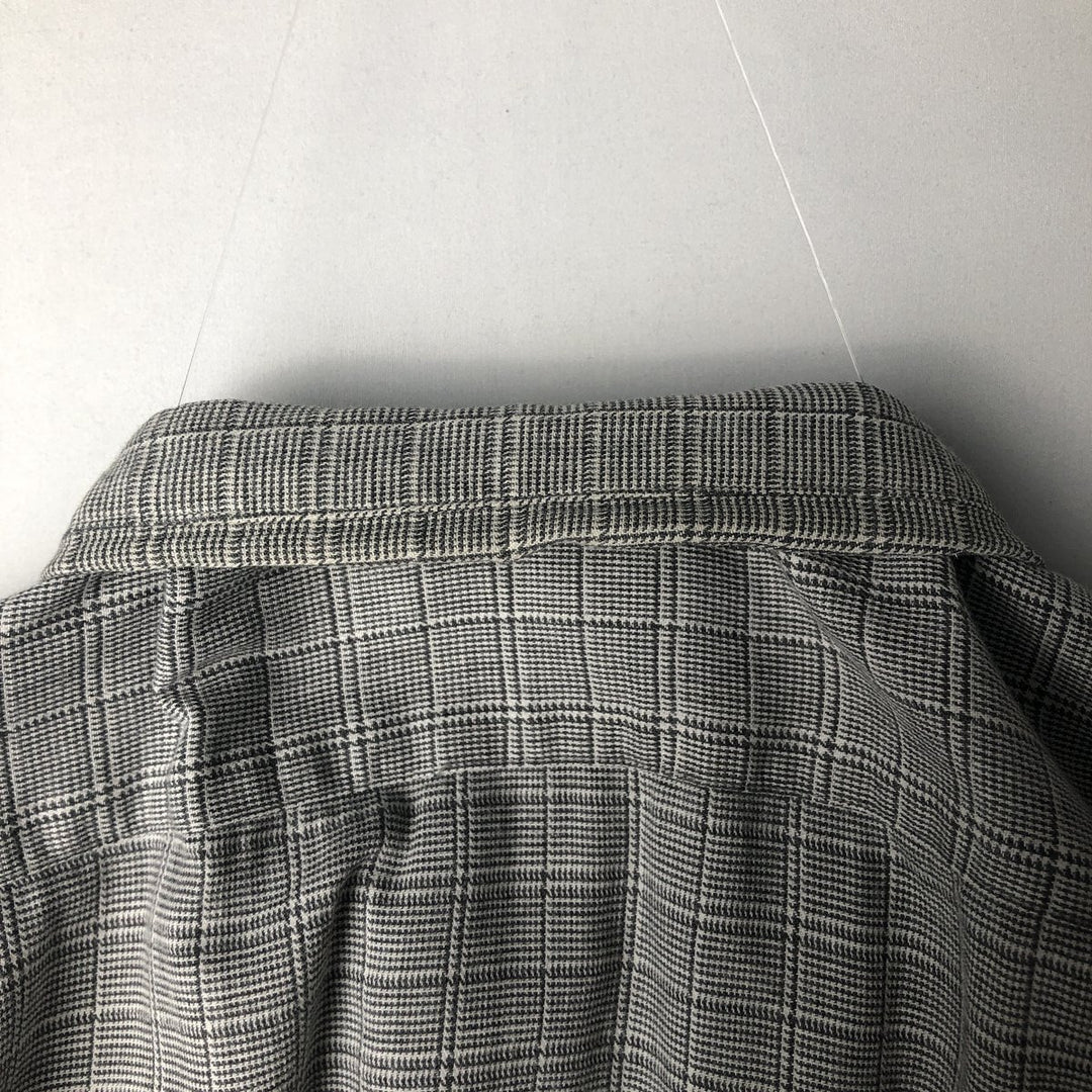 Ralph Lauren POLO GOLF LOFTING Long-Sleeve Cotton Check Shirt, Men's Size L (approx.) cotton gray type Vintage Second Hand