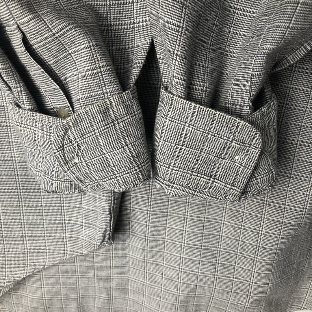 Ralph Lauren POLO GOLF LOFTING Long-Sleeve Cotton Check Shirt, Men's Size L (approx.) cotton gray type Vintage Second Hand