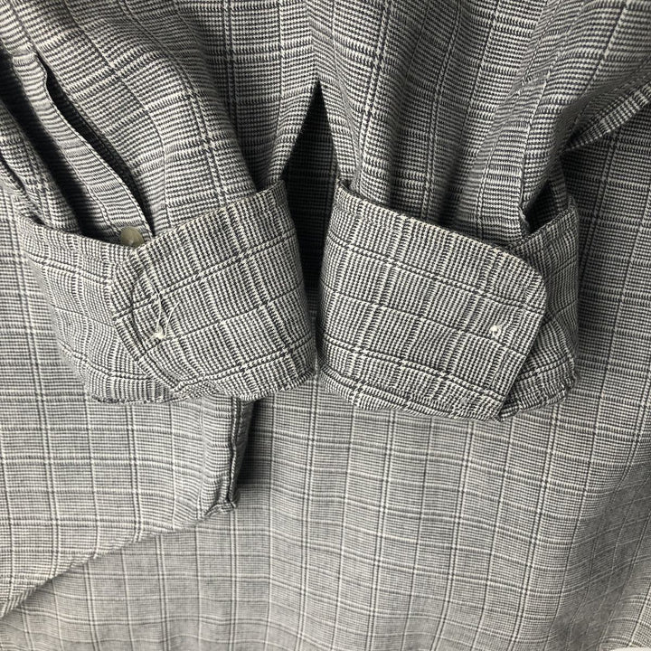 Ralph Lauren POLO GOLF LOFTING Long-Sleeve Cotton Check Shirt, Men's Size L (approx.) cotton gray type Vintage Second Hand