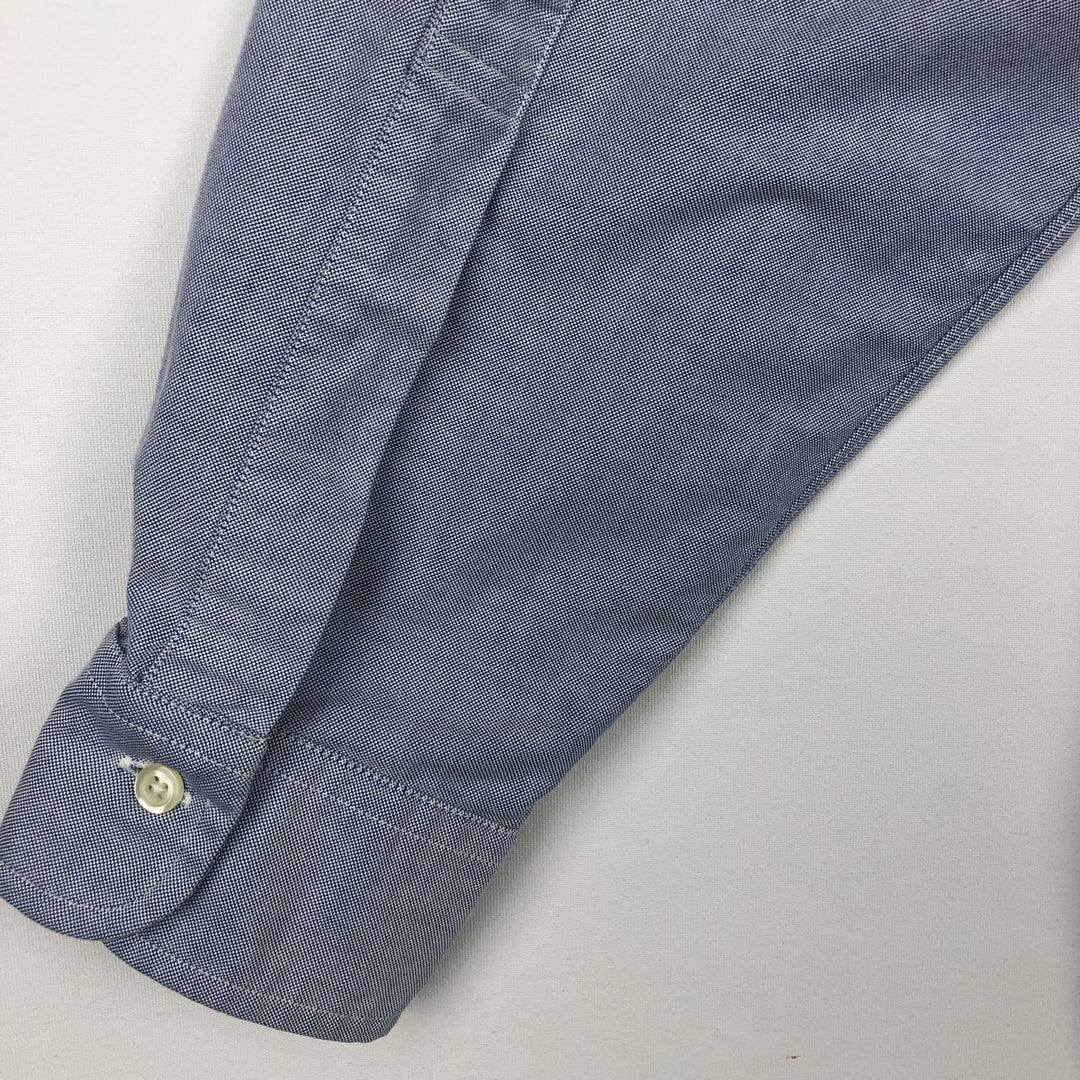 Brooks Brothers Est.1818 Long Sleeve Button Down Shirt Made in USA Men's Size L Supima Cotton blue type Vintage Second Hand