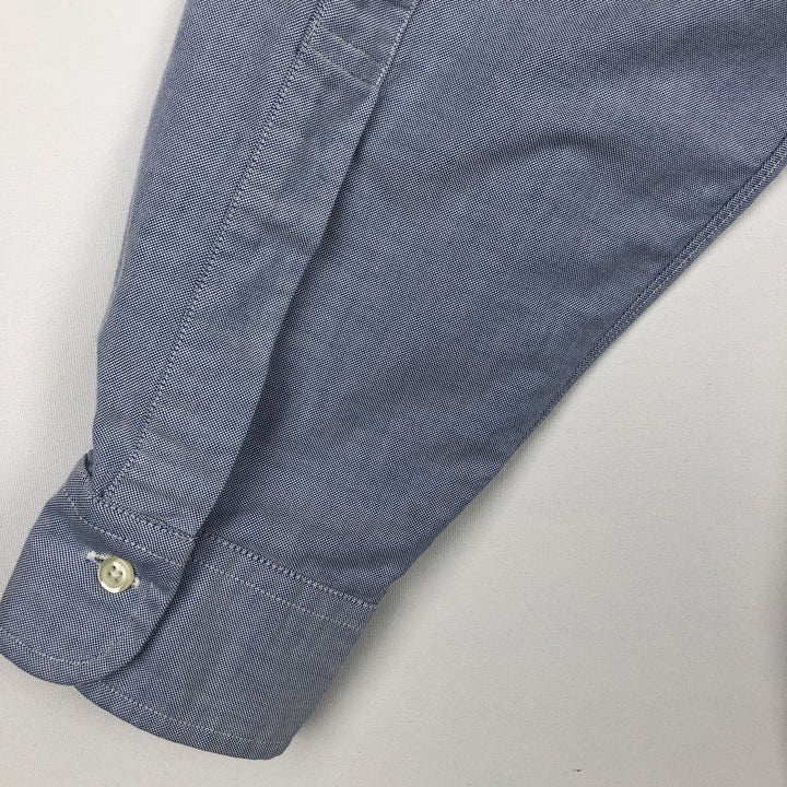 Brooks Brothers Est.1818 Long Sleeve Button Down Shirt Made in USA Men's Size L Supima Cotton blue type Vintage Second Hand