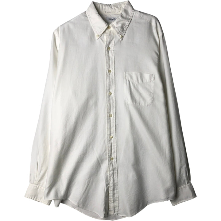 Brooks Brothers long sleeve button down shirt made in USA, size L for men cotton white type Vintage Second Hand