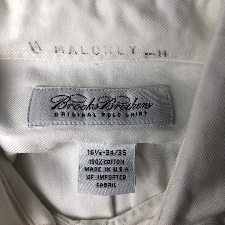 Brooks Brothers long sleeve button down shirt made in USA, size L for men cotton white type Vintage Second Hand