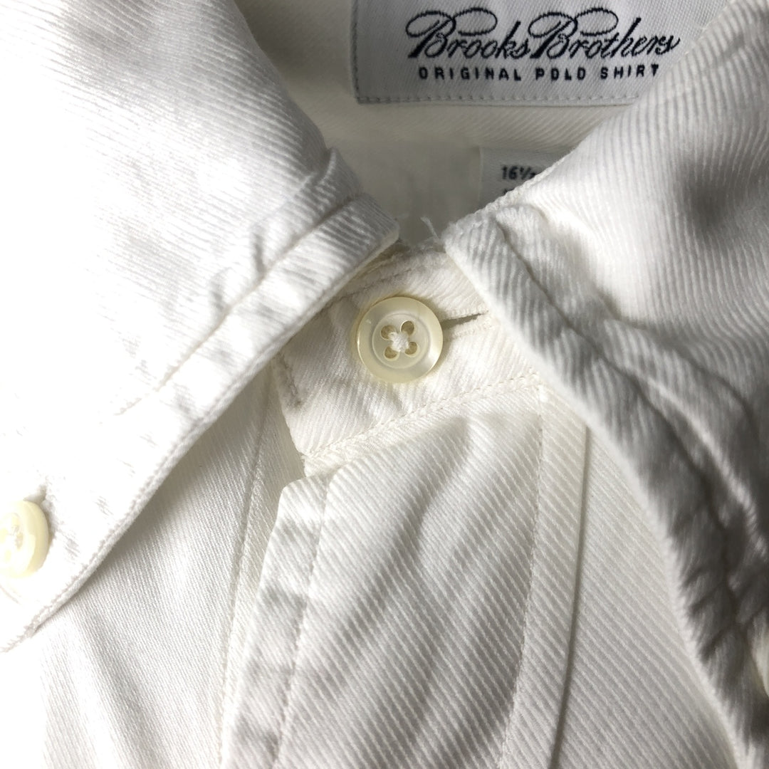Brooks Brothers long sleeve button down shirt made in USA, size L for men cotton white type Vintage Second Hand