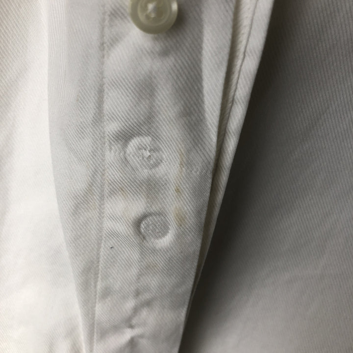 Brooks Brothers long sleeve button down shirt made in USA, size L for men cotton white type Vintage Second Hand