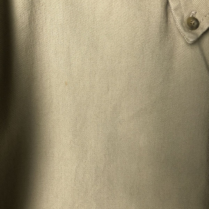 Eddie Bauer long-sleeved button-down shirt, men's size L cotton Beige type Vintage Second Hand